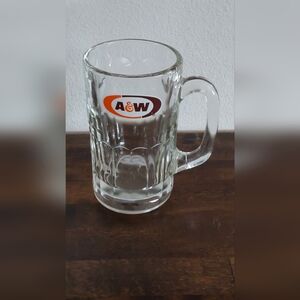 A&W ROOT BEER Mug Full Size Heavy Glass 6” Vintage
